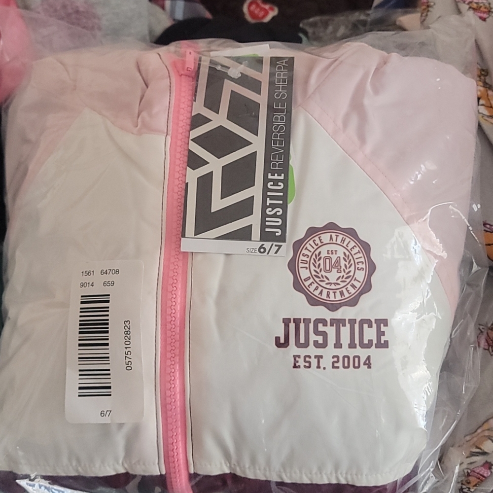 Justice jacket get reversible SHERPA